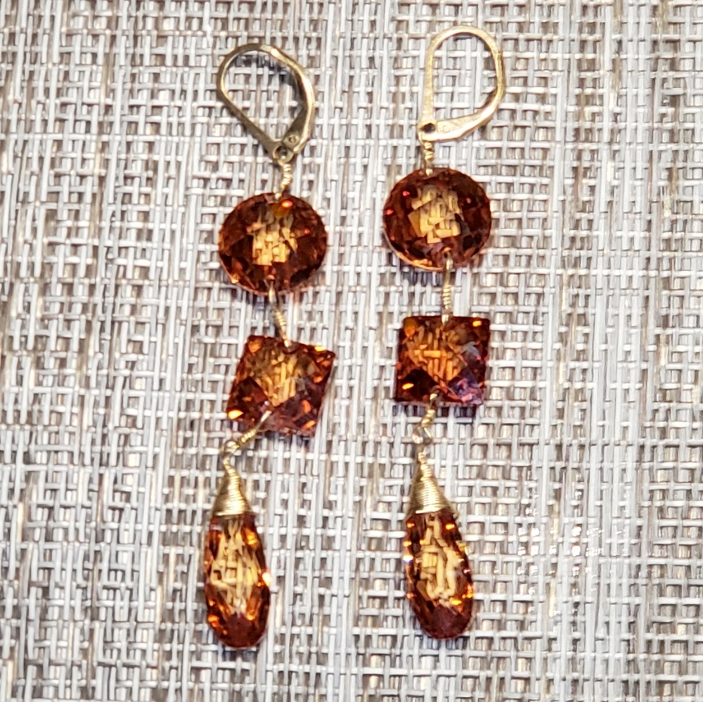 Citrine colored earrings